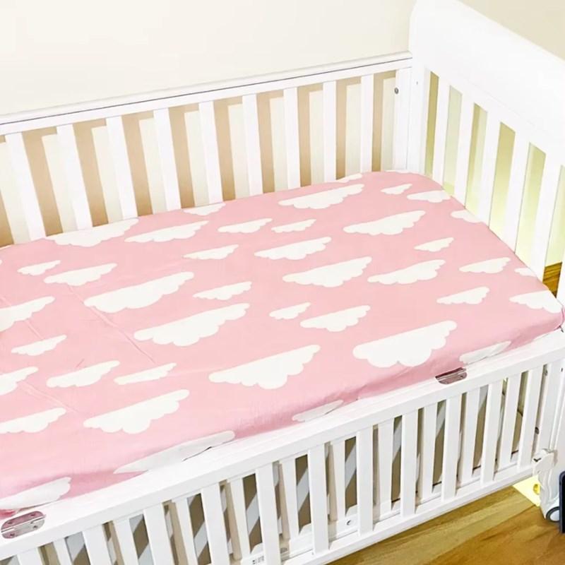 140*70cm Crib Fitted Sheets Soft Baby Bed Mattress Covers Print Newborn Toddler Bedding Set Kids Mini Cot Sheets Cotton