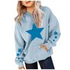 Women's Hooded Gradient Printed Long Sleeved Sweatshirt Loose Women's Sweatshirt  Sweatshirt