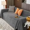 Серый чехол для дивана из синели, нескользящая подушка, всесезонное простое одеяло-шарф «все включено»