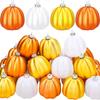 Pack Of 20 Matte Finish Halloween Pumpkin Baubles Decorations Plastic Hanging Ornament For Holiday Parties
