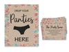 Inkdotpot Girls Night Out Bachelorette Party Panty Game Rustic Kraft Floral Bridal Shower Game 1 SignA    30 Size