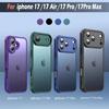 Роскошный матовый полупрозрачный чехол для телефона для IPhone Air 17 Pro Max 17Pro 17 Ударопрочный с ощущением кожи Однотонный Защитная крышка из ПК+ТПУ
