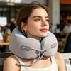 Memory Foam Neck Pillow Portable Ergonomic Neck Cushion Soft U-Shaped Support Pillow for Neck Fatigue Relief Travel Flights Office