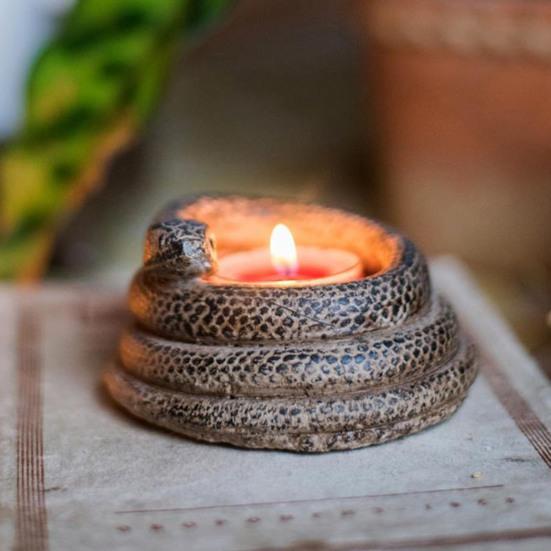 Спиральная змея Бетонный подсвечник Подставка для свечей в виде свечи Реалистичная 3D змея