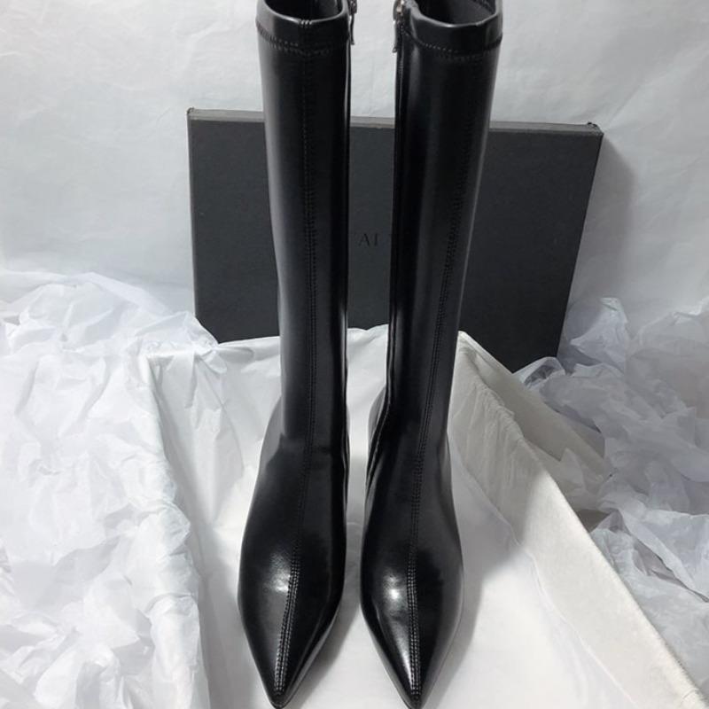 Women's High-heeled Boots with Slender Heels Sexy Pointed High-heeled Elastic Boots Fashion Knee-high High Heel Boots for Women