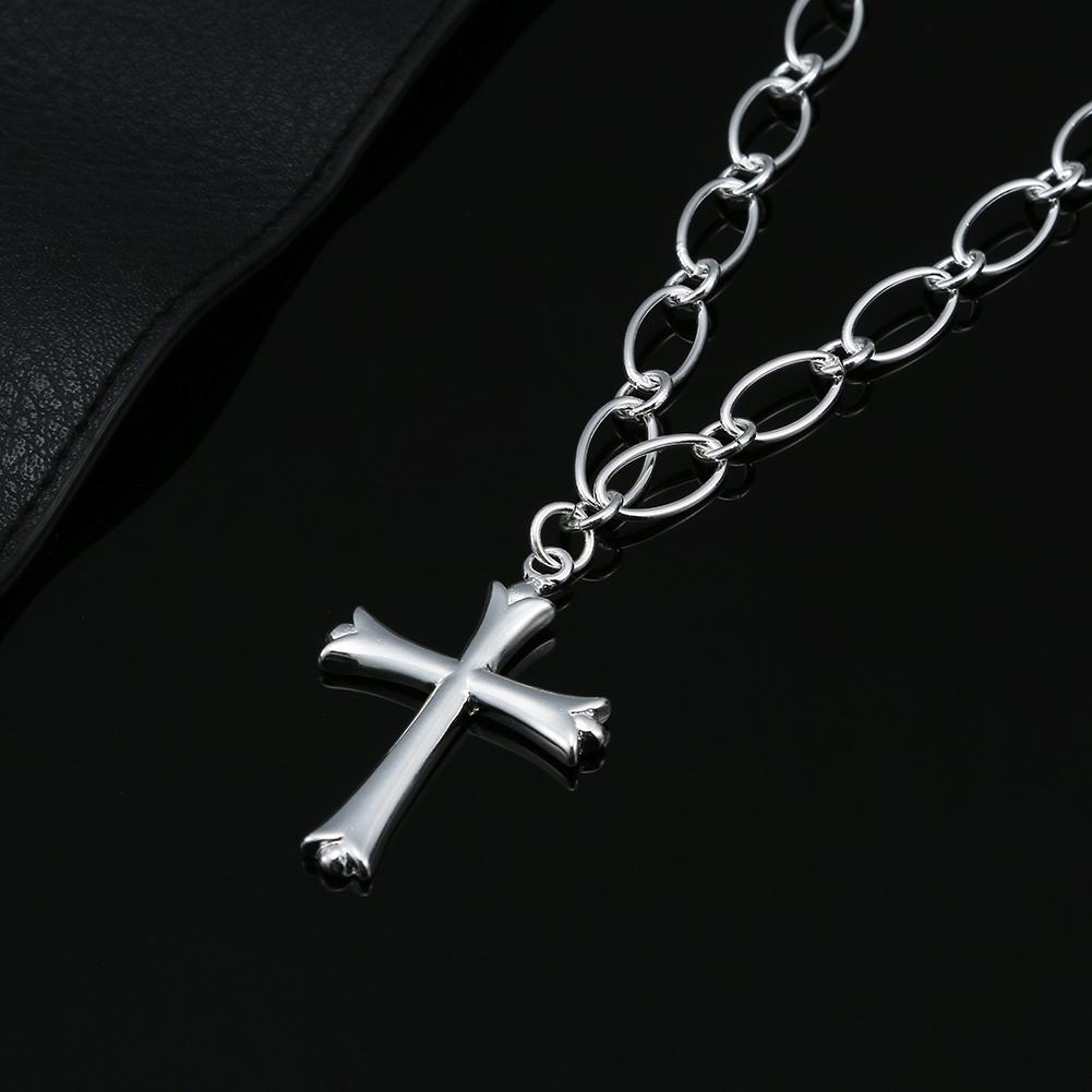 Fashion 925 Stamped Silver Classic Cross Necklace for Women Luxury Designer Jewelry Wedding Party Christmas Gifts