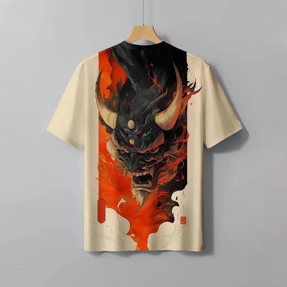 Футболка с коротким рукавом и мультяшным принтом Повседневная одежда для выходных С круглым вырезом Для мужчин и подростков Курорты Весна/Лето/Осень