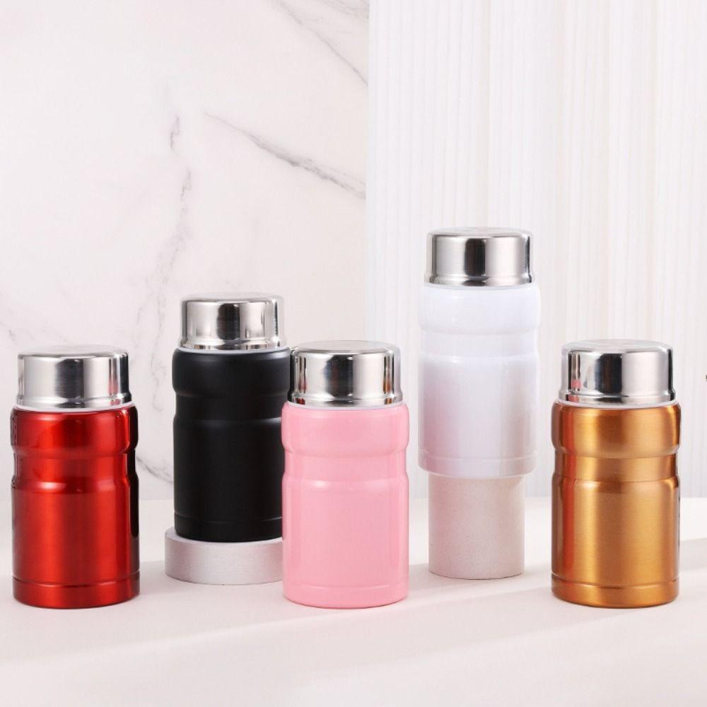 Large Capacity 750ml Thermal Food Jar with Spoon Soup Jar Durable Thermos Cup School