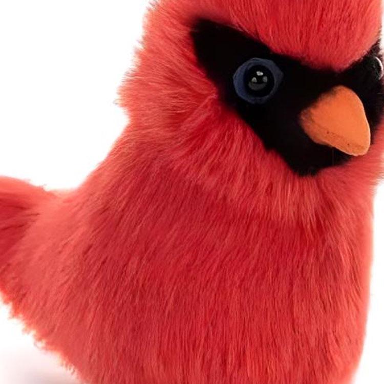 JELLYCAT Коллекция Птицы Североамериканский Красный Кардинал Красный Верхний Епископ Птица Куклы Плюшевая Кукла 10,1 см Высота