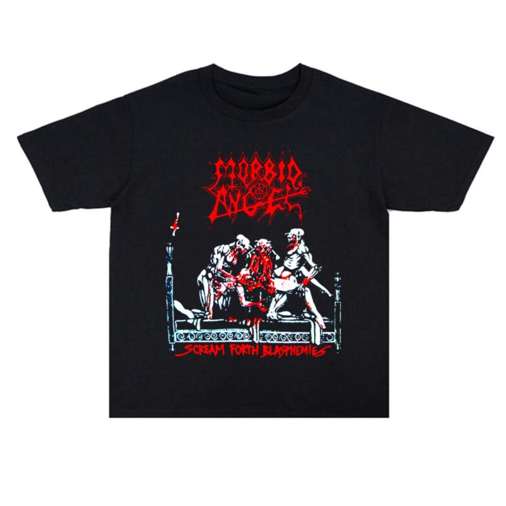 Футболки мужские и женские из хлопка с принтом Morbid Angel Band Morbid Angel Rock 2025 года, высокое качество, короткий рукав, мужская футболка