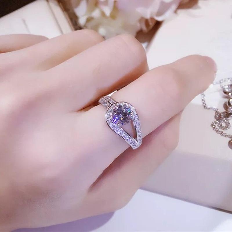 Sace Gems Классическое кольцо из медного сплава с цирконом, женские ювелирные изделия, свадебный подарок, открытая вечеринка