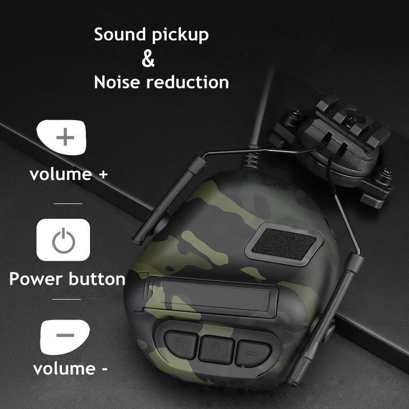 Шлем-гарнитура с шумоподавлением, звукосниматель, защита слуха, наушники для стрельбы, военные наушники для страйкбола
