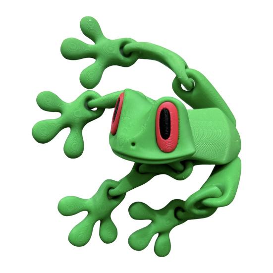3D-печатная магнитная игрушка-лягушка с подвижными суставами, магнит на холодильник в виде лягушки, шарнирная подвижная модель лягушки, фигурка, украшение, орнамент