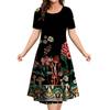 2025 New Floral Graphic Printing Ladies Dress Elegant Midi Dress Summer Dress Plus Size Women's Fashion Clothing