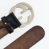 Gucci Переплетающийся ремень 114876 GG черный кожа Sima мужской Б/У