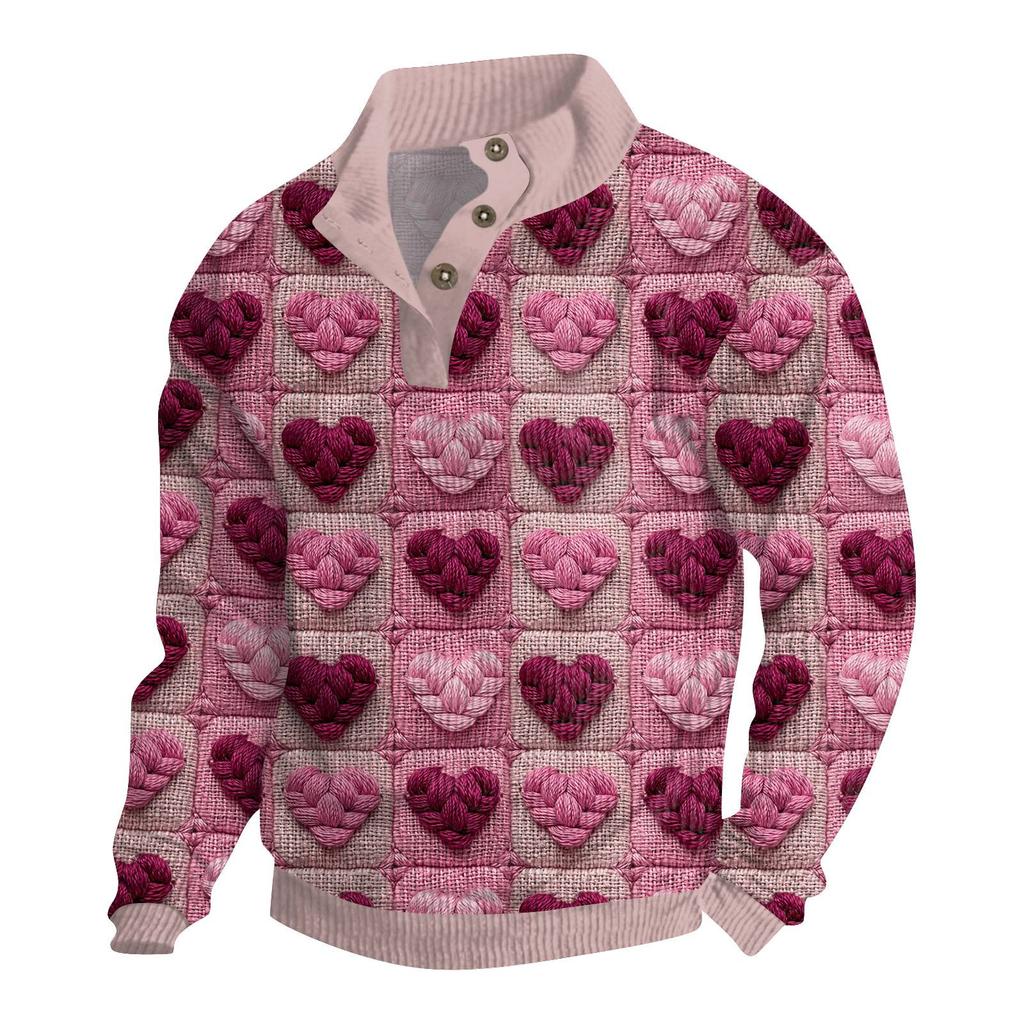 Мужская хлопковая рубашка-пуловер с длинным рукавом для активного отдыха, винтажная вельветовая рубашка с воротником-стойкой и пуговицами, повседневная толстовка с принтом