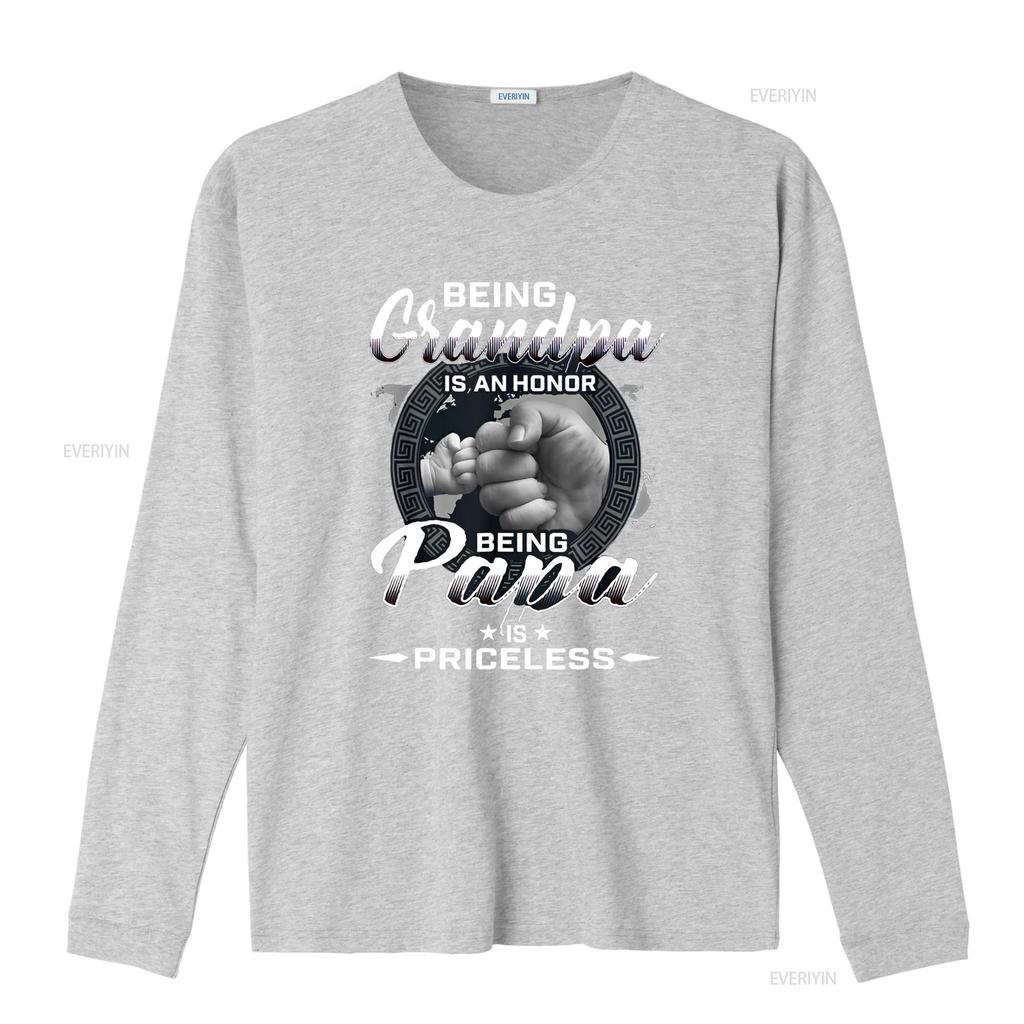 Being Grandpa is an Honor Papa Priceless Father T Shirt vintage Washed Versatile Casual homme Unisex Soft graphic