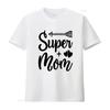 Женская футболка Super Mom Hero Mother Family Черная 2XL винтажная Стирка Мягкая модная Удобная с принтом Повседневная Стильная Немного