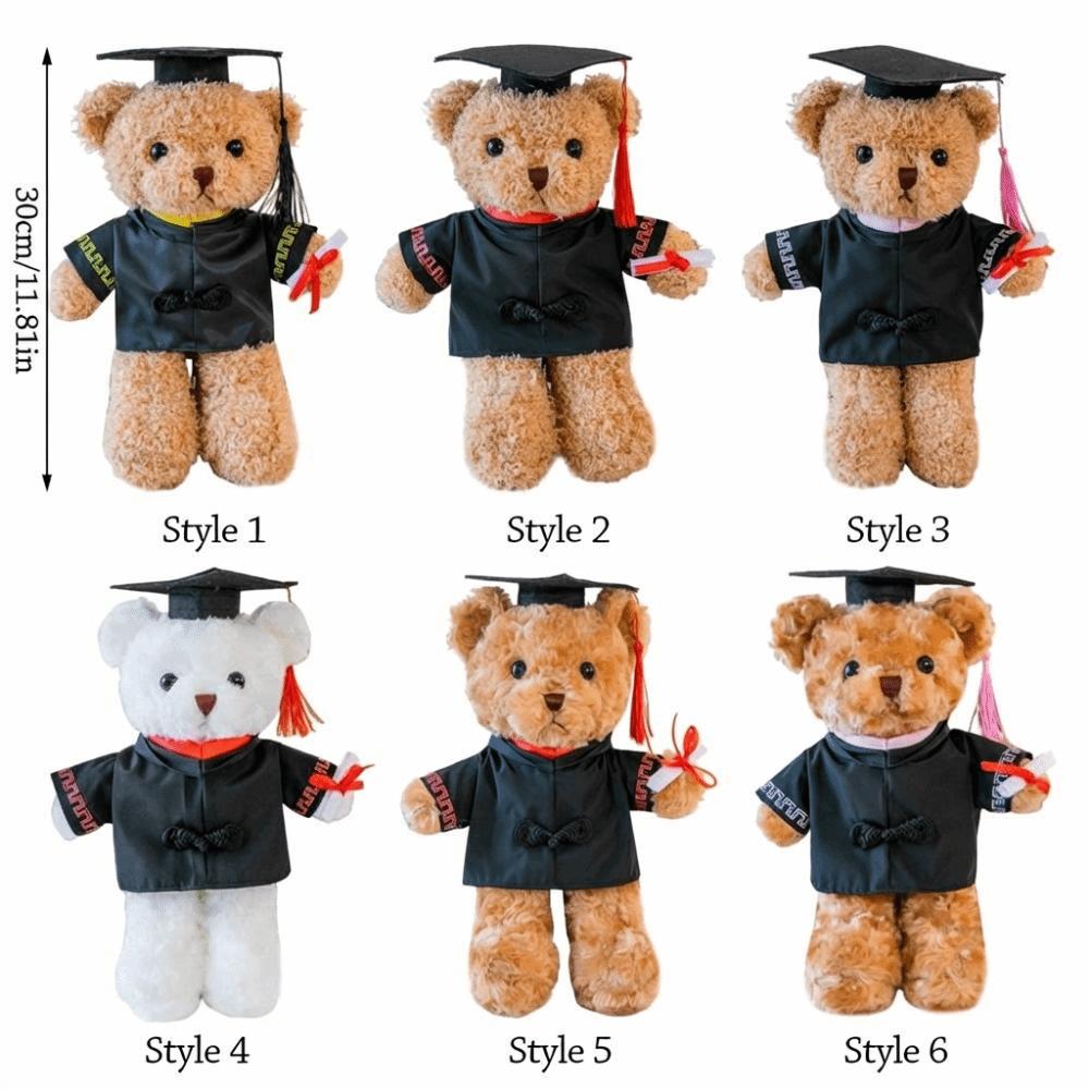 30cm Cute Stuffed Animal Doll Soft Graduation Gift Creative Doctor Bear Plush Toy Graduation