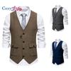 Уютный мужской классический шерстяной твидовый костюм, жилет, повседневная куртка без рукавов, жилет с рисунком «елочка» для смокингов для смокингов