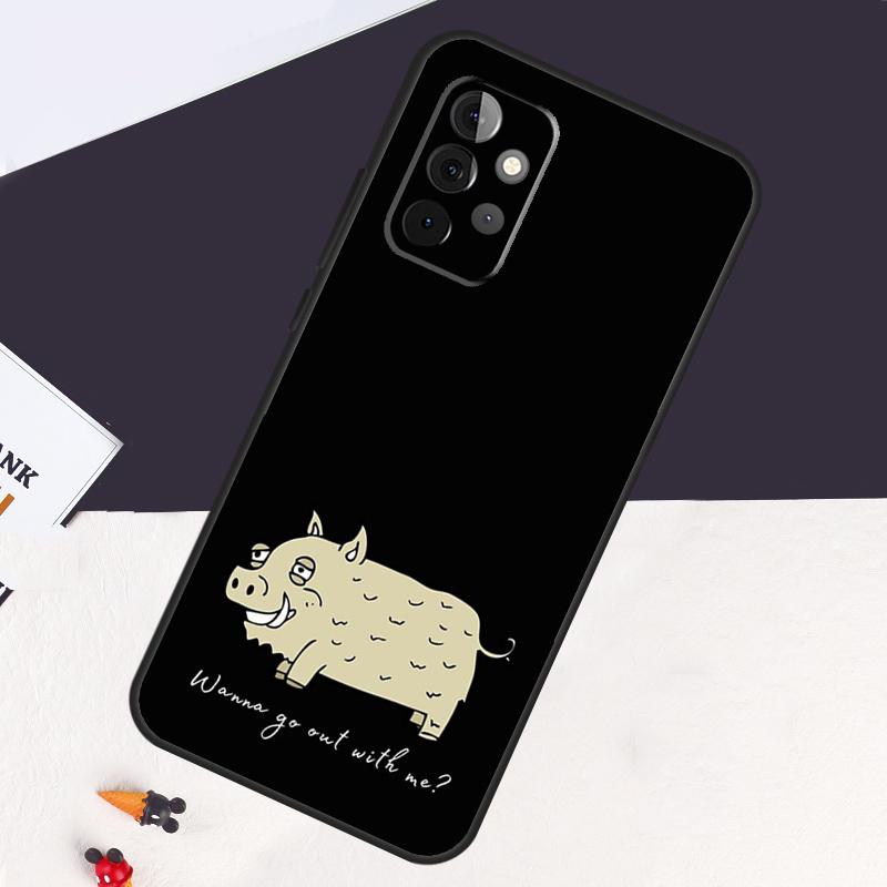 Cute wild boar funny Cartoon Case For Samsung Galaxy A22 A16 A33 A36 A56 A26 A15 A55 A53 A35 A32 A52 A54 A34 A14 A05 A06