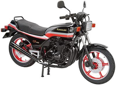Aoshima Bunka Kyozaisha The Bike Series Kawasaki KZ400M Z400GP 1982 Пластиковая модель с кастомными деталями 1/12 № 57