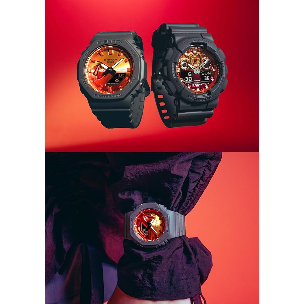 Мужские часы Casio G-Shock GA-2100FL-8AJF Серия «Серый Огонь Внутри» Водонепроницаемость 200 м