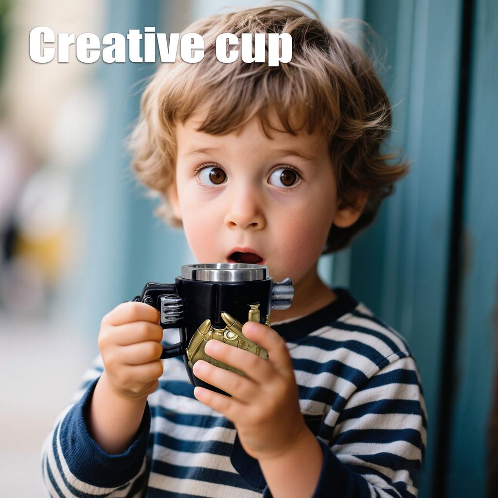 Pistol Bullet Cup With Stainless Steel Cup Design And Creative Resin Craftsmanship Coffee Cup