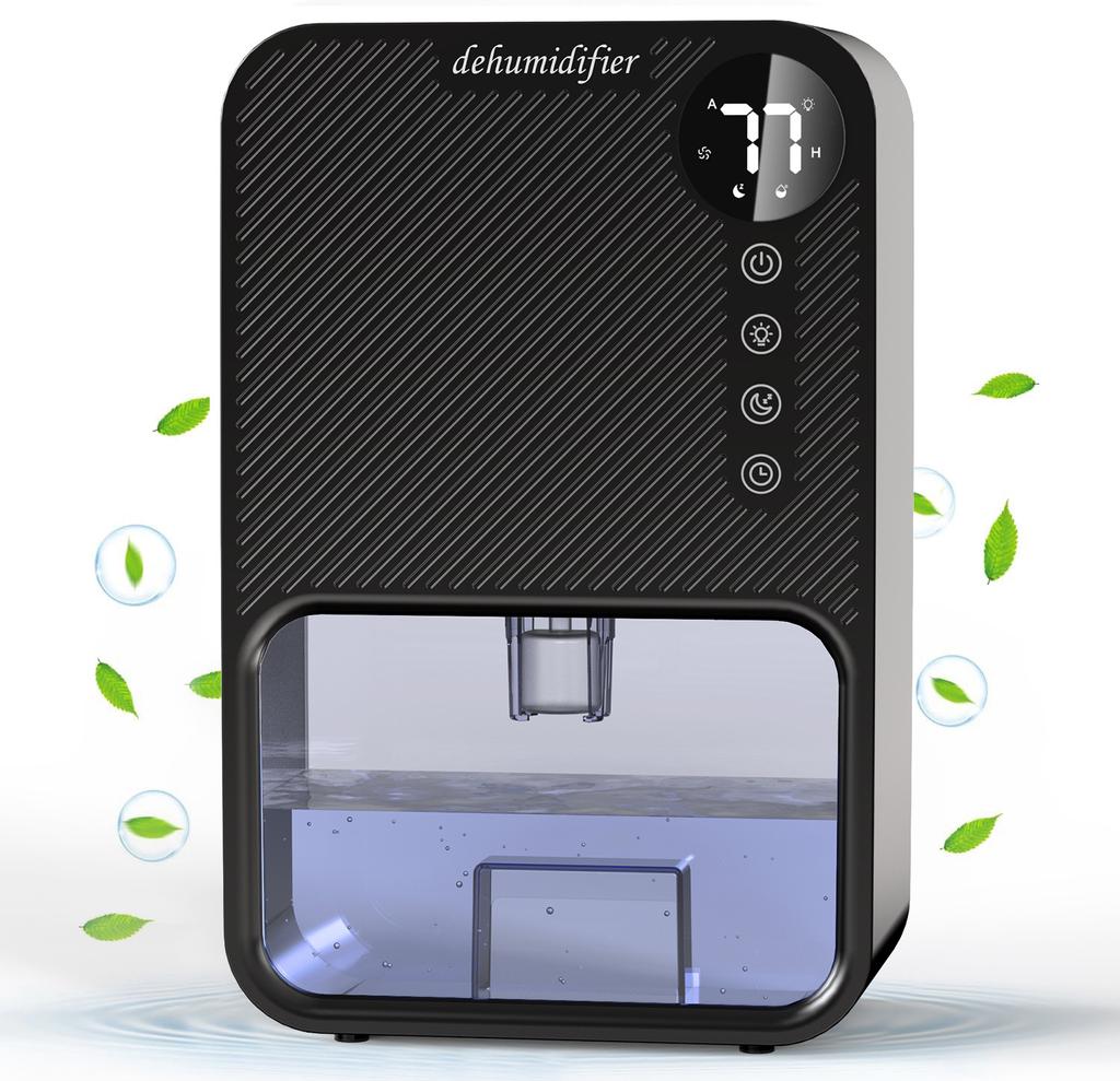 Осушитель воздуха для подвала дома, емкость для воды 3800 мл, светодиодный дисплей, осушитель воздуха, черный, размер комнаты: 20 м²
