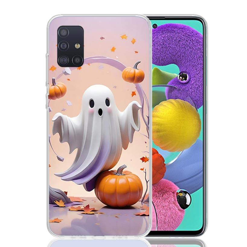 Милый Хэллоуинский Чехол-Призрак для Телефона Samsung Galaxy A52 A32 A22 A12 A02S A50S A30S A51 A31 AA71 Note 20 Ultra 10 S10 Plus Galaxy