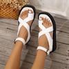 Fashion Women Summer Sandals 2024 New Clip Toe Buckle Strap Platform Sandal  Roman Style Fashion Casual Ladies Shoes Zapatillas Mujer