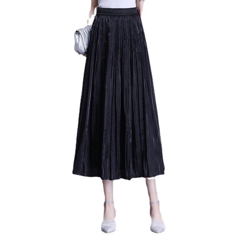 Юбка-бюст женская летняя однотонная плиссированная юбка-солнце юбка-зонтик весна-осень высокого класса