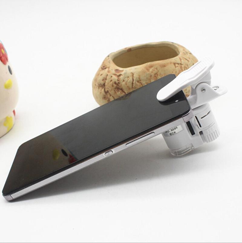 1 шт. 60X мобильный телефон микроскоп макро объектив зум микро камера клипса со светодиодной подсветкой
