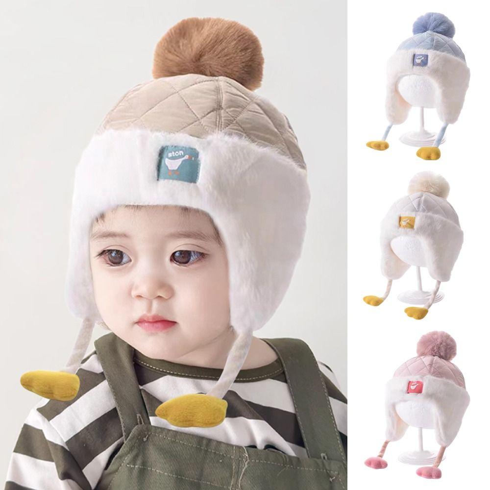 1-4 Years Thicken Kids Beanie Cap Ear Protection Baby Knitted Hat for Baby Children Kids