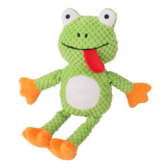 Игрушка для собак с пищащим звуком, интерактивная плюшевая игрушка для собак в виде лягушки, мягкая игрушка для жевания, игрушка для чистки зубов щенка, игрушка-перетягиватель для маленьких, средних и больших собак