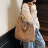 Woven Straw Bag Women's Large-capacity New Spring and Summer Hollow Shoulder Tote Bag Lazy Wind Beach Bag