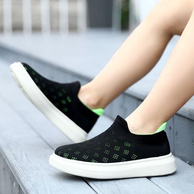 2025 новая внешняя торговля новые мальчики летающие тканые на одной педали повседневные борцовки мода детская обувь для среднего и старшего возраста