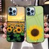 Чехол для телефона с цветами подсолнуха и цветочным рисунком для Iphone 14 13 11 12 Pro Max Mini Xs Xr X 7 8 6s Plus Se 2022, чехол из закаленного стекла