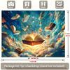 2D Зачарованная открытая книга Фон Облака галактики Баннер для фотобудки