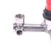 1Pc Regulator Valve Double Outlet Tube Air Compressor Switch Pressure Regulator Valve Fitting Part For Piston Air Compressor