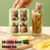 3D Little Bear Shape Ice Cube Silicone Mold Chocolate Cake Mould Candy Dough Mold For Coffee Milk Tea Whiskey Ice Mold