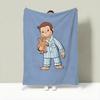 Cartoon C-Curious George Throw Lightweight 240g Flannel blanket Soft Skin-friendly for Summer Cooling