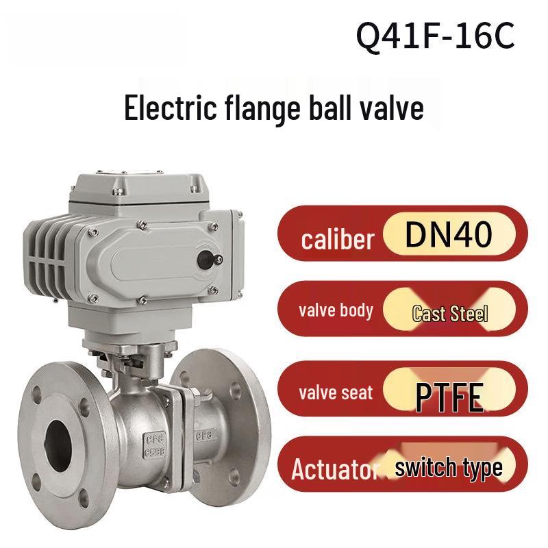Yunduo DN40 Cast Steel Electric Flanged Ball Valve