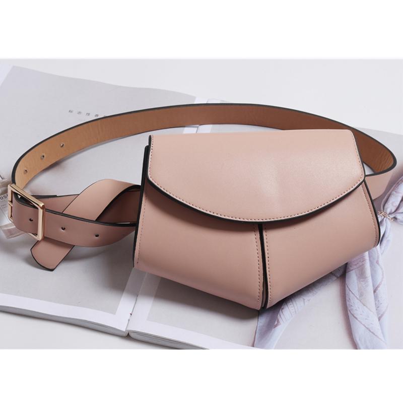 Korean Version of Mini Pockets Ladies PU Leather Waist Belt Bag Women Mini Disco Waist Pack