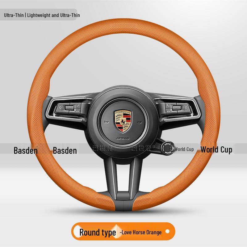 Porsche Steering Wheel Cover: Cayenne, Macan, 911, Panamera, Taycan, 718