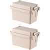 2 Pcs Waterproof Outdoor Storage Box PP Multifunctional Storage Box  Camping Activities
