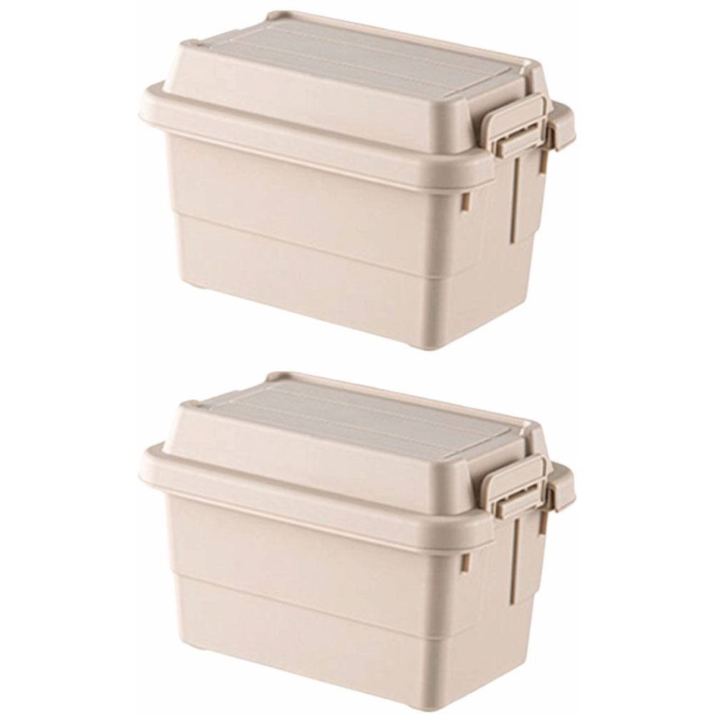 2 Pcs Waterproof Outdoor Storage Box PP Multifunctional Storage Box Camping Activities