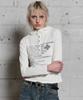 HOODHOOD Clover Typo Hooded Long Sleeve T-Shirt Ivory