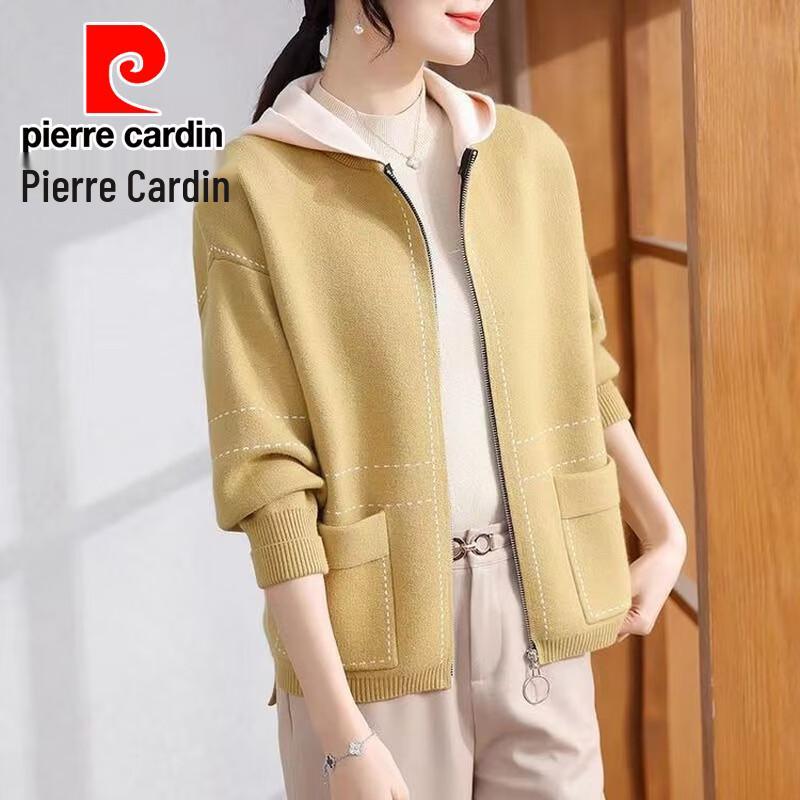 Pierre Cardin Женский повседневный вязаный кардиган с капюшоном
