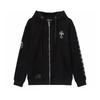 841 CHROME HEARTS Осень-Зима 2026 Новая Классический Стиль Большой Размер Логотип Молния Толстовка с Капюшоном, Подходит для Ношения Парами